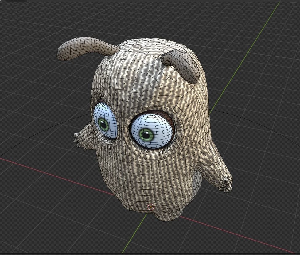 Cute Cloth Monster Low-poly 3D model_8
