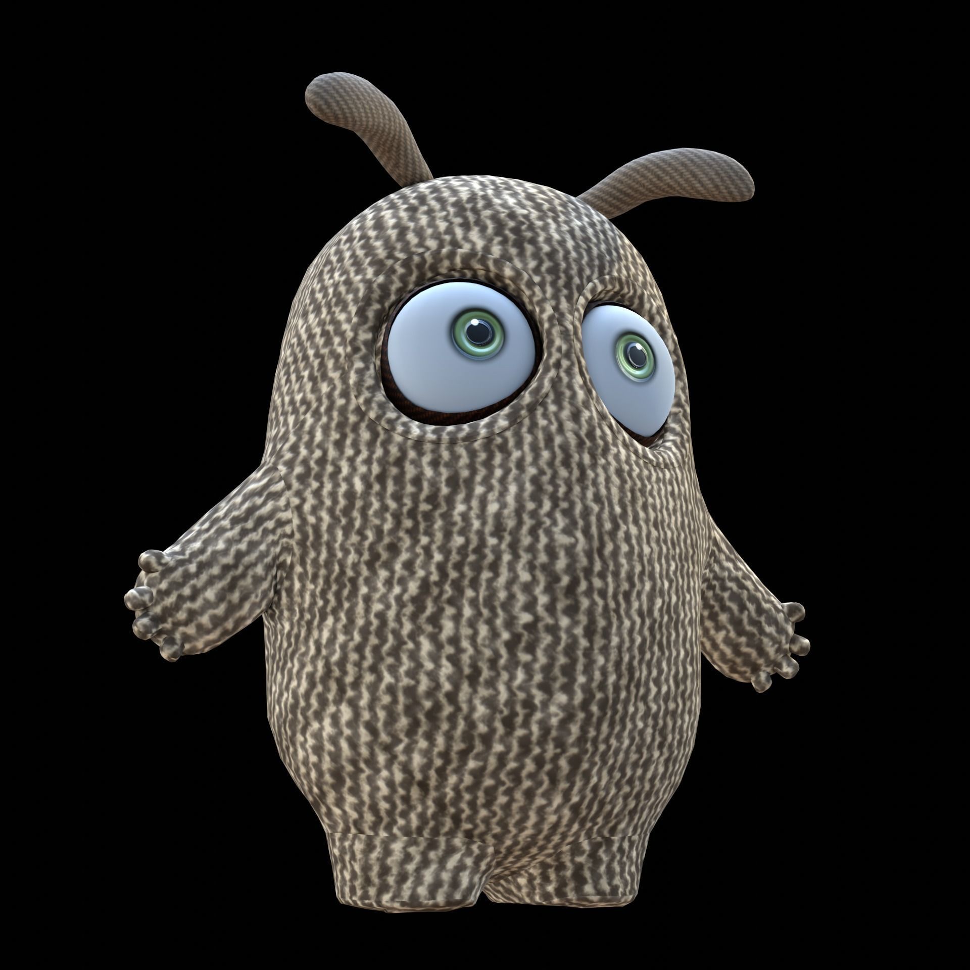 Cute Cloth Monster Low-poly 3D model_21