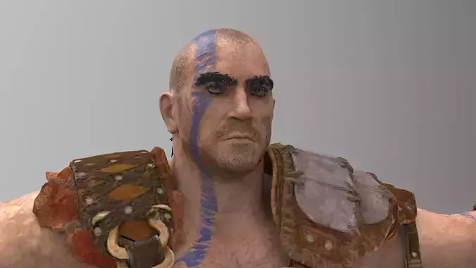 The Primitive Warrior Low-poly 3D model