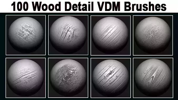 100 Wood Detail VDM Brushes