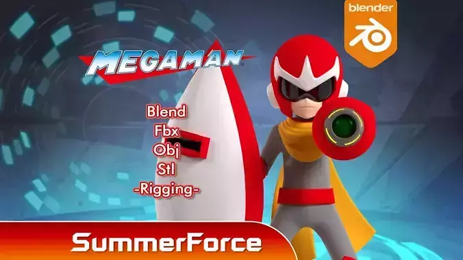 Protoman - Megaman 3D model