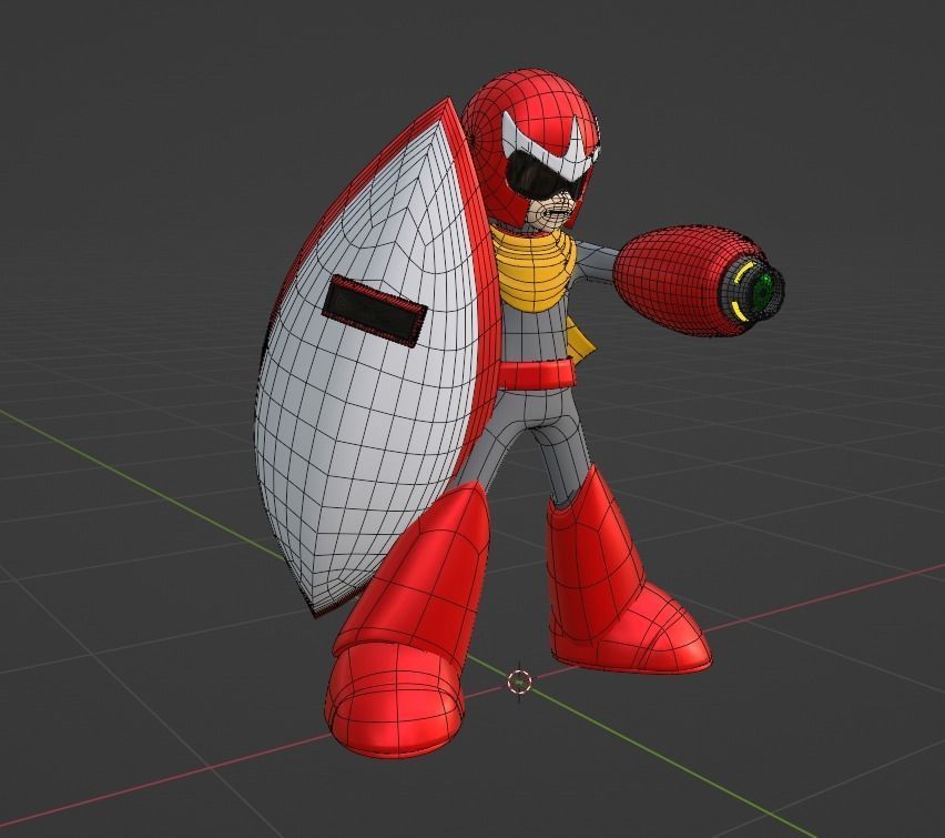 Protoman - Megaman 3D model_6