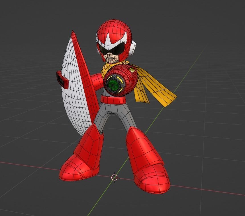 Protoman - Megaman 3D model_5