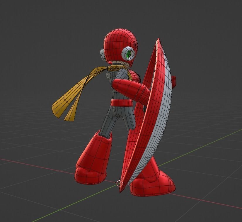 Protoman - Megaman 3D model_7