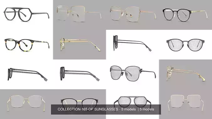 COLLECTION-165 OF SUNGLASSES - 5 models 