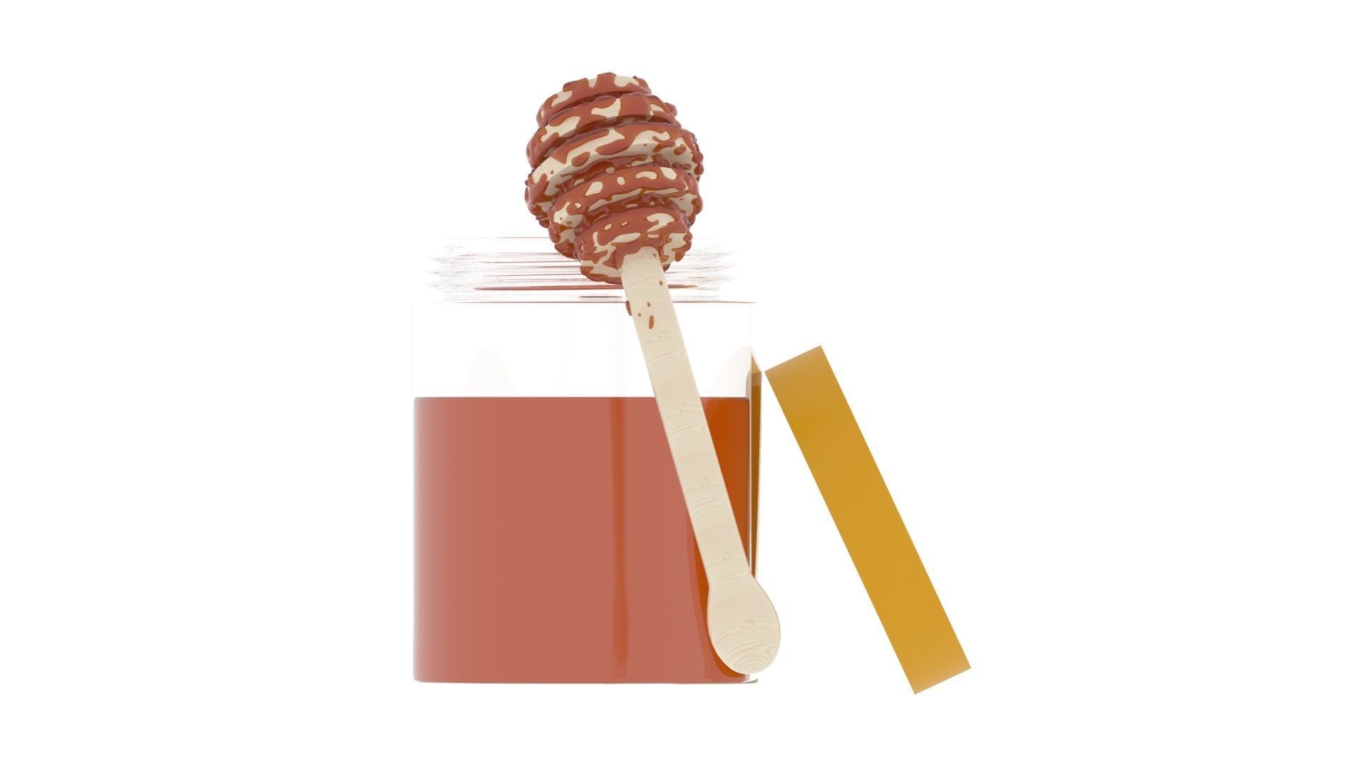 Honey With Honeycomb 3D model_23