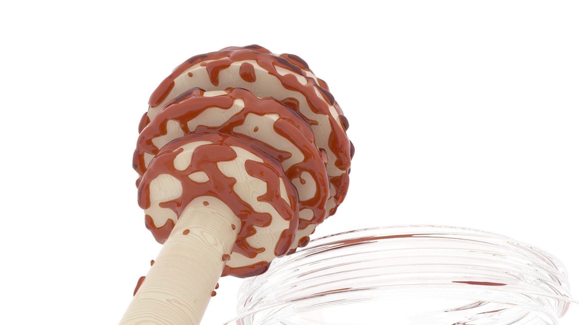 Honey With Honeycomb 3D model_20