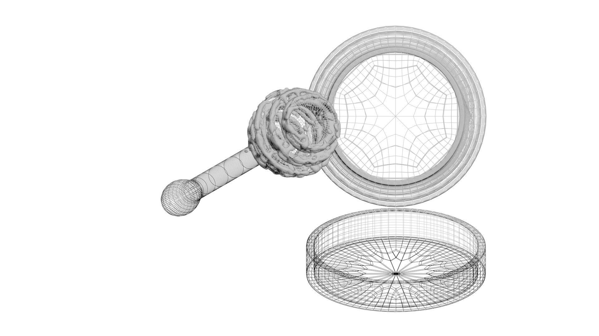 Honey With Honeycomb 3D model_34