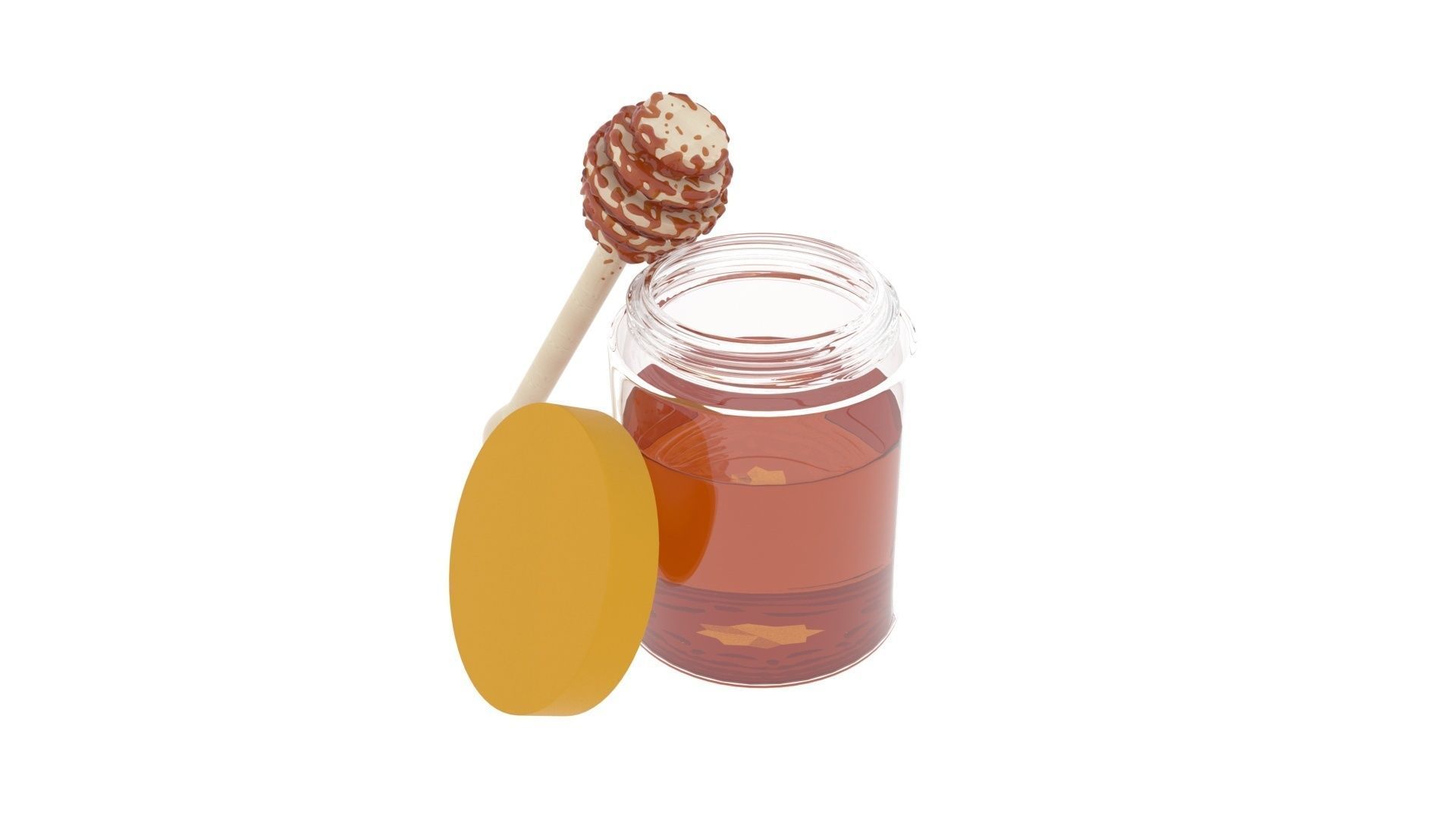 Honey With Honeycomb 3D model_13
