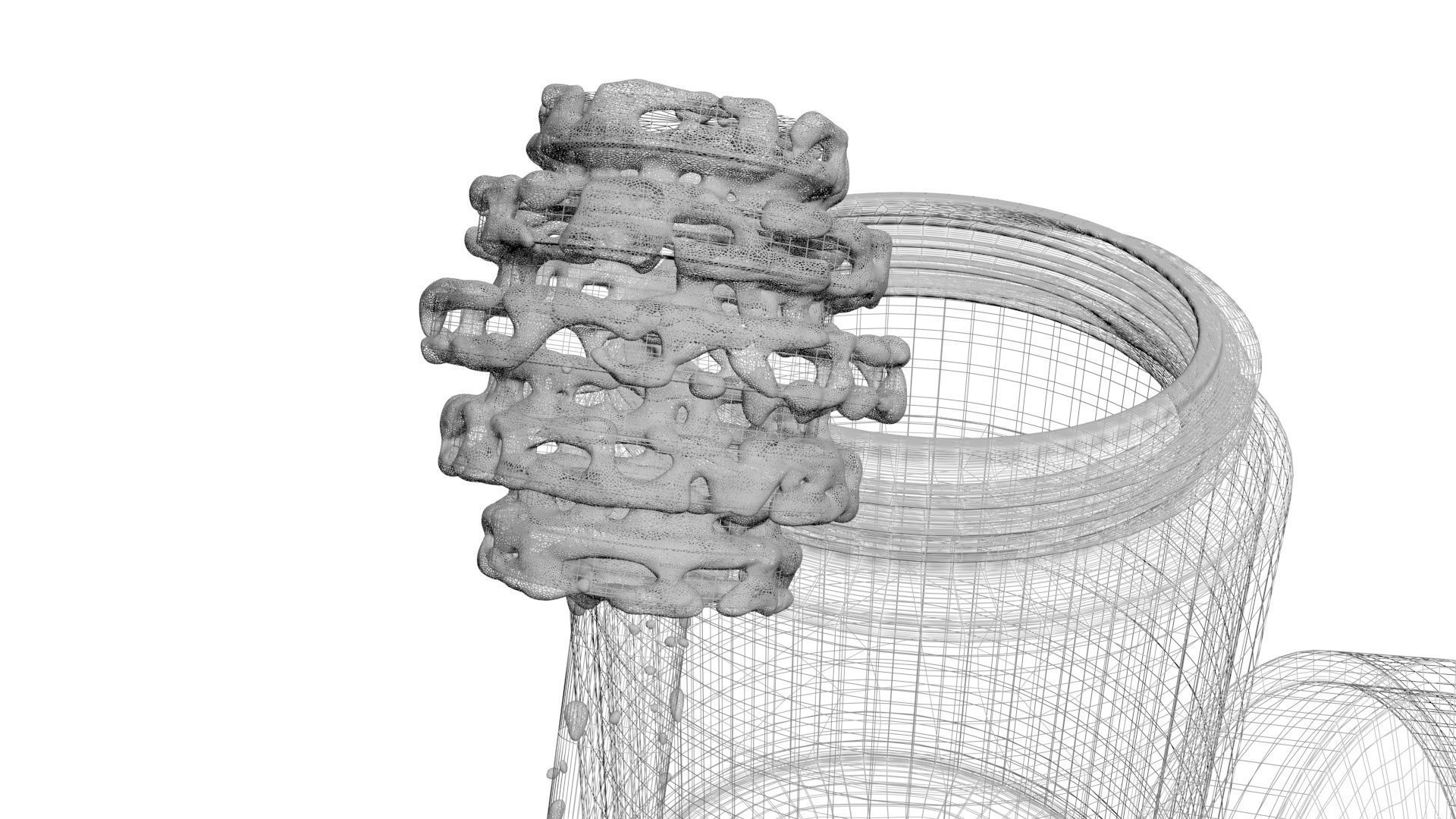 Honey With Honeycomb 3D model_26