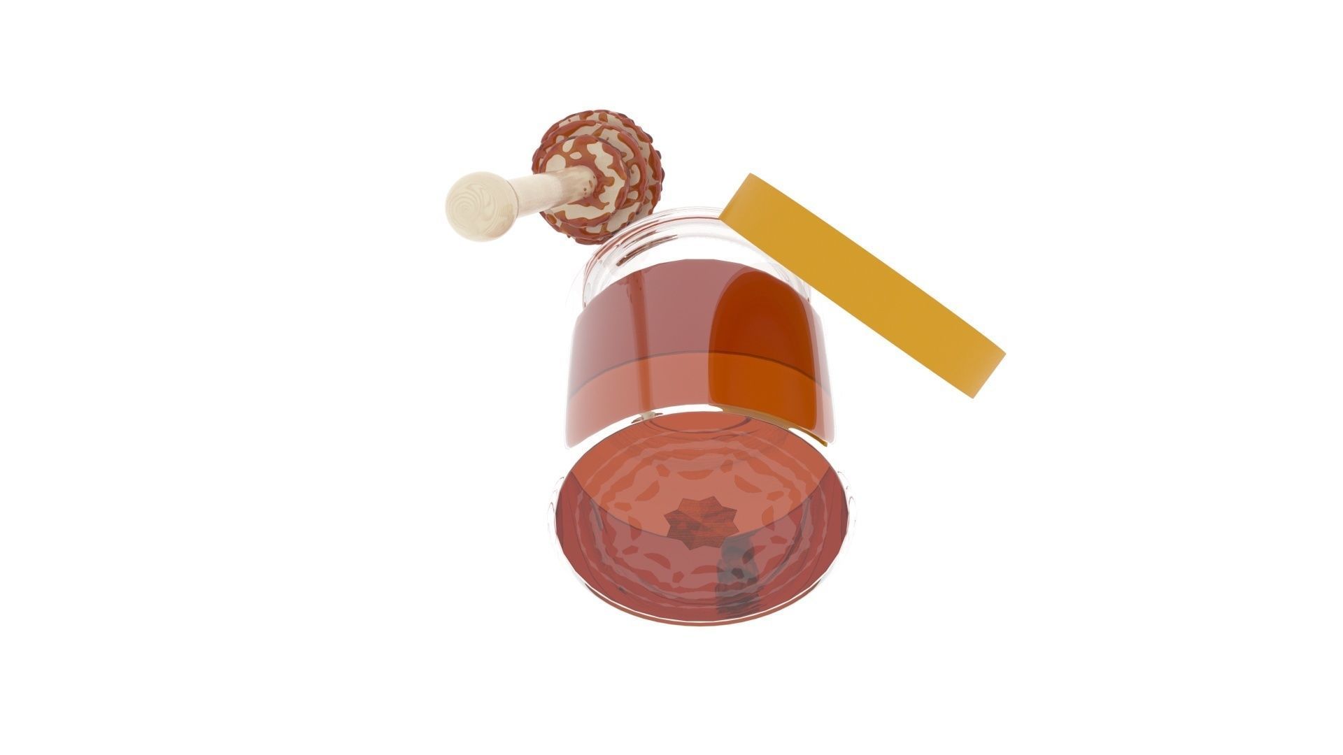 Honey With Honeycomb 3D model_19