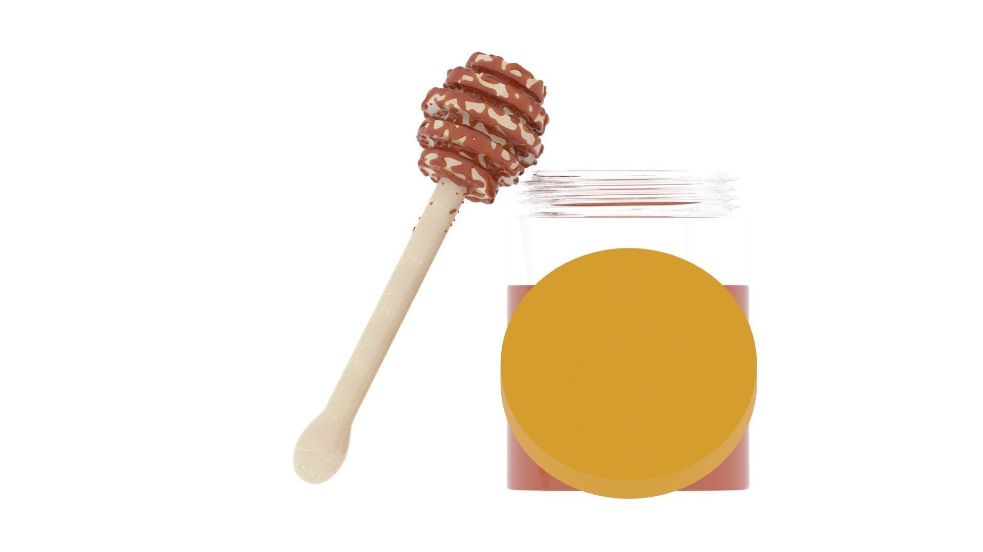 Honey With Honeycomb 3D model_22
