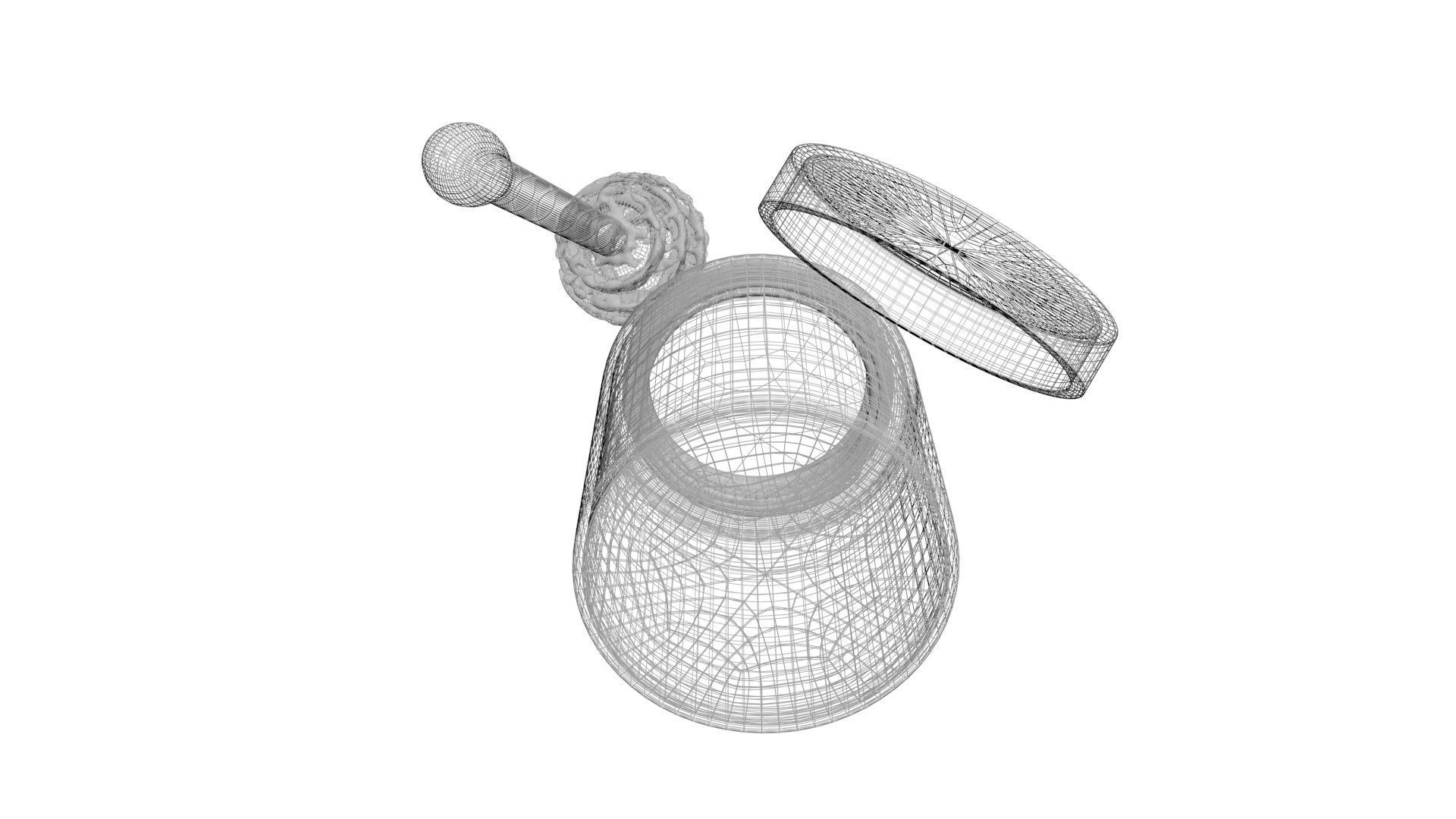 Honey With Honeycomb 3D model_30