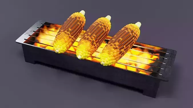 Roasted Corn 001 3D model