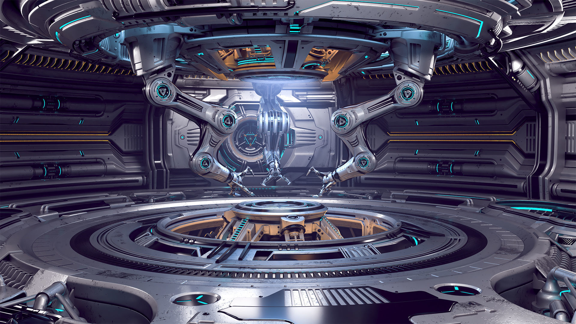 Sci-Fi Construction Lab - Rigged   3D model_28