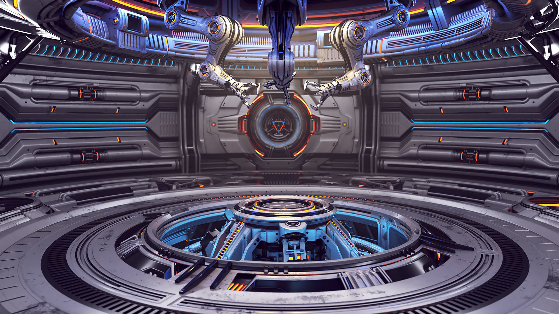 Sci-Fi Construction Lab - Rigged   3D model_24