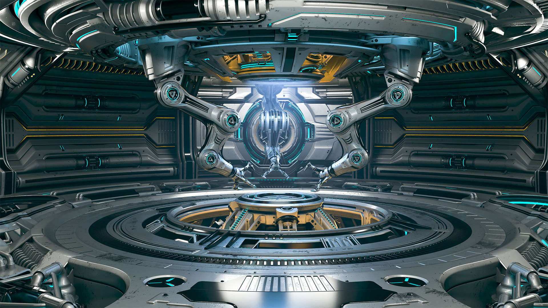 Sci-Fi Construction Lab - Rigged   3D model_15