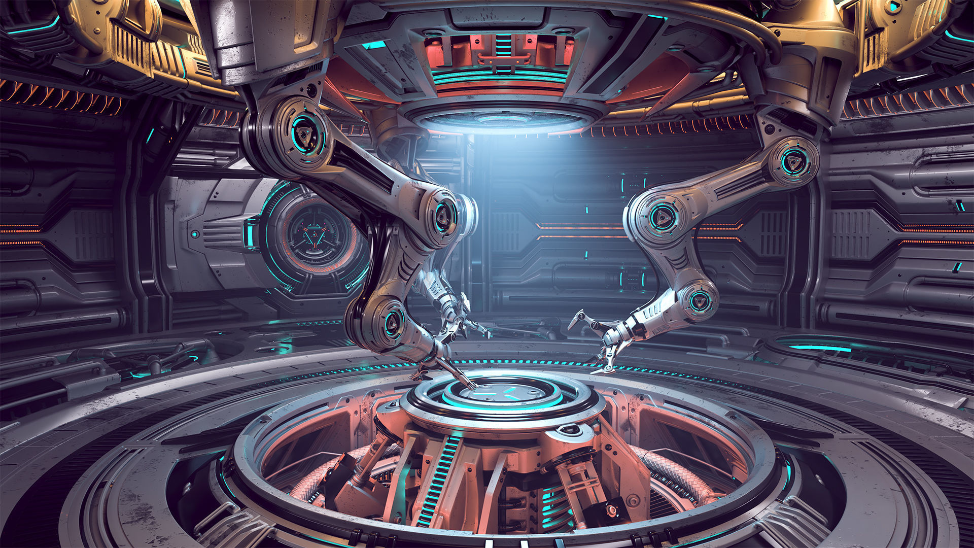 Sci-Fi Construction Lab - Rigged   3D model_17