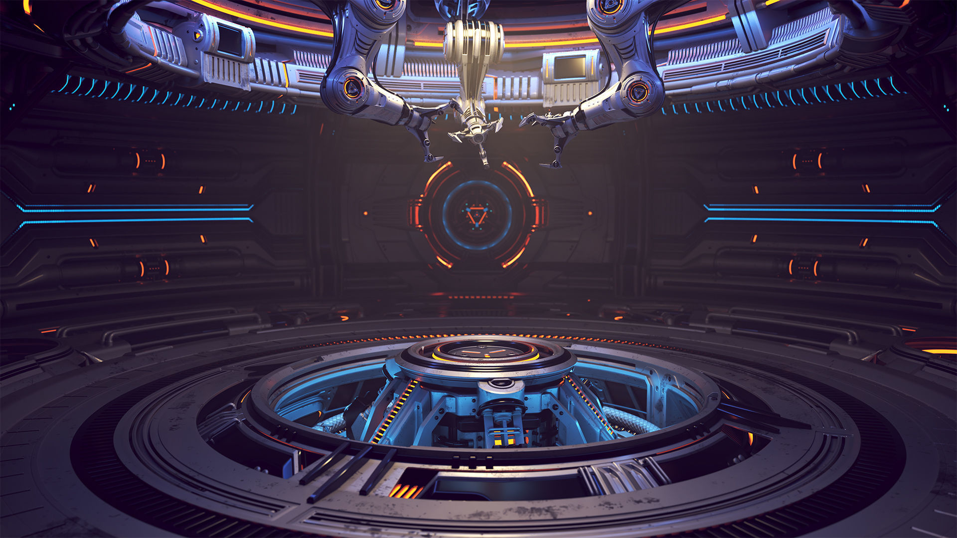 Sci-Fi Construction Lab - Rigged   3D model_25