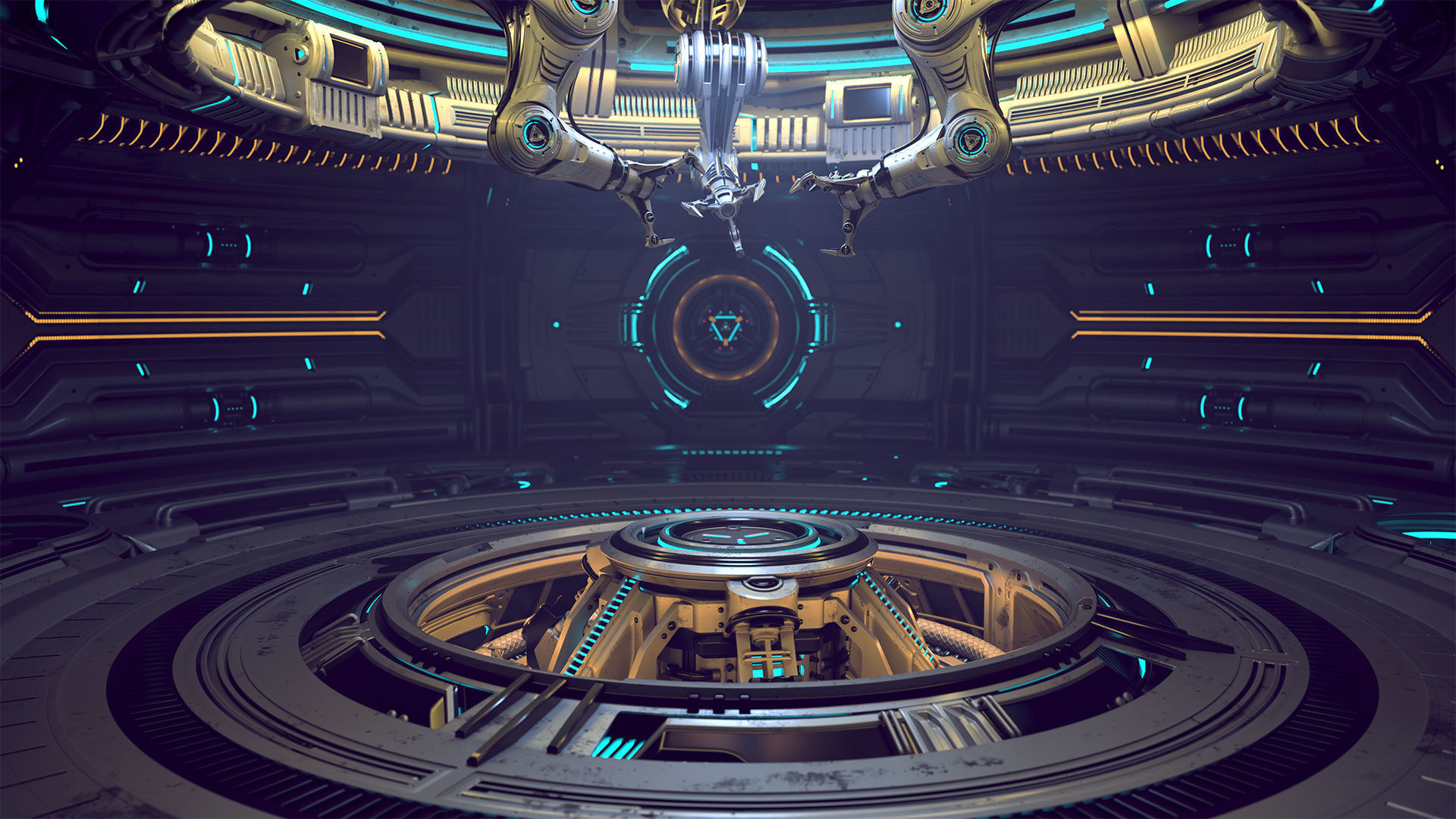 Sci-Fi Construction Lab - Rigged   3D model_26