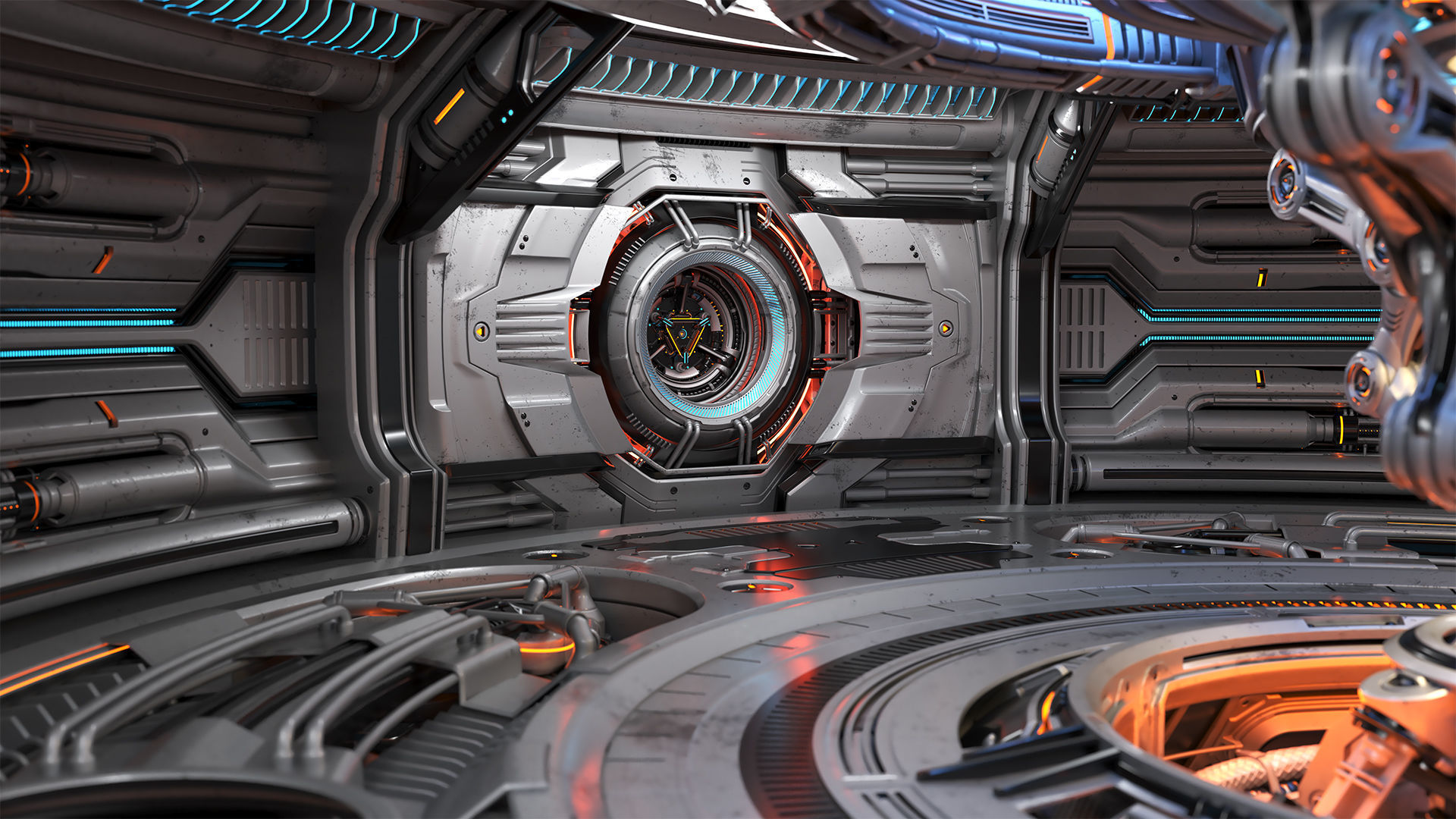 Sci-Fi Construction Lab - Rigged   3D model_3