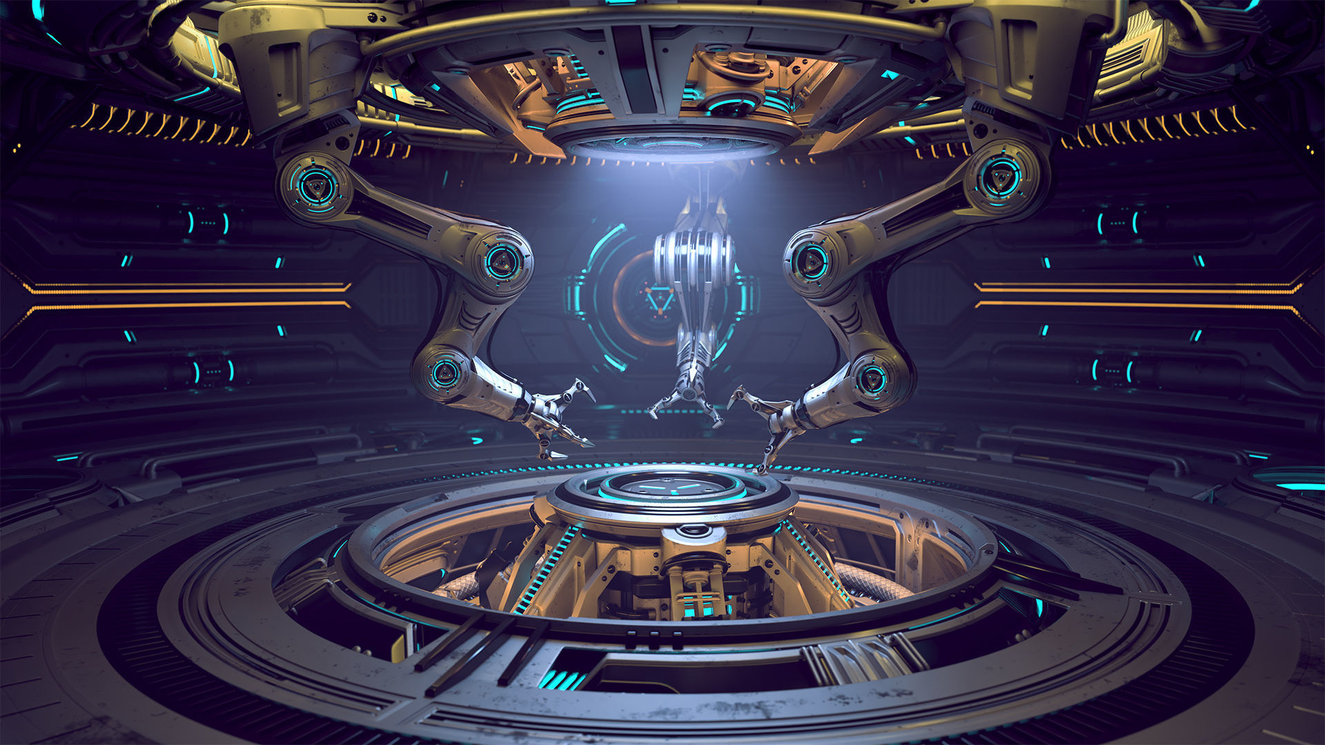 Sci-Fi Construction Lab - Rigged   3D model_27