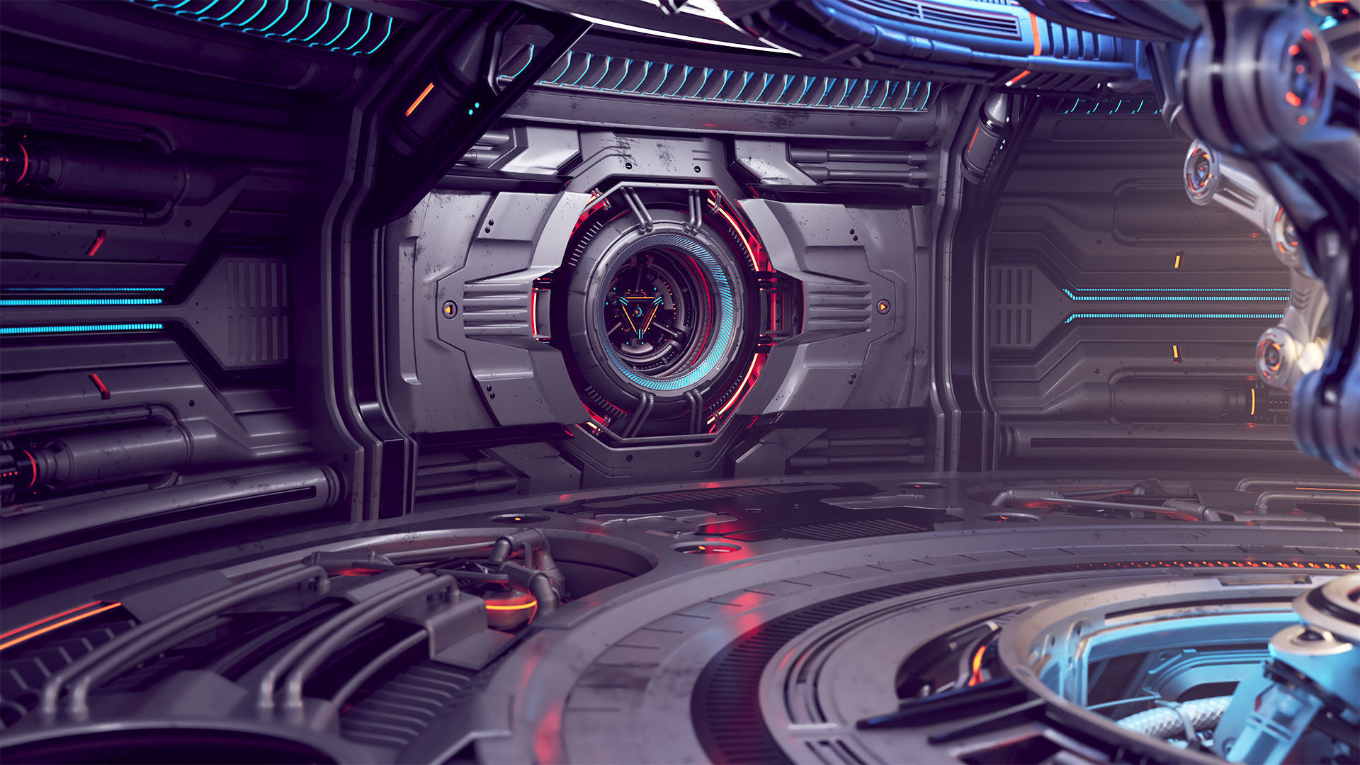 Sci-Fi Construction Lab - Rigged   3D model_9