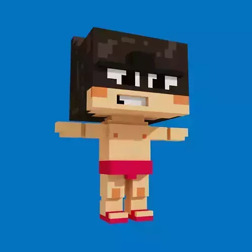 Batman minecraft girl in bikini