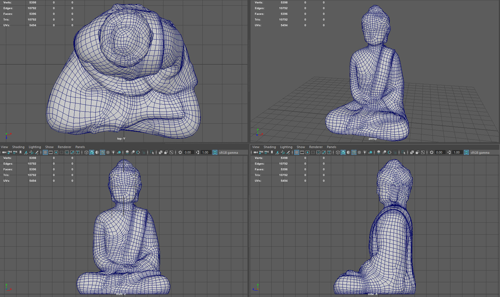 ANCIENT BUDDHA Low-poly 3D model_9