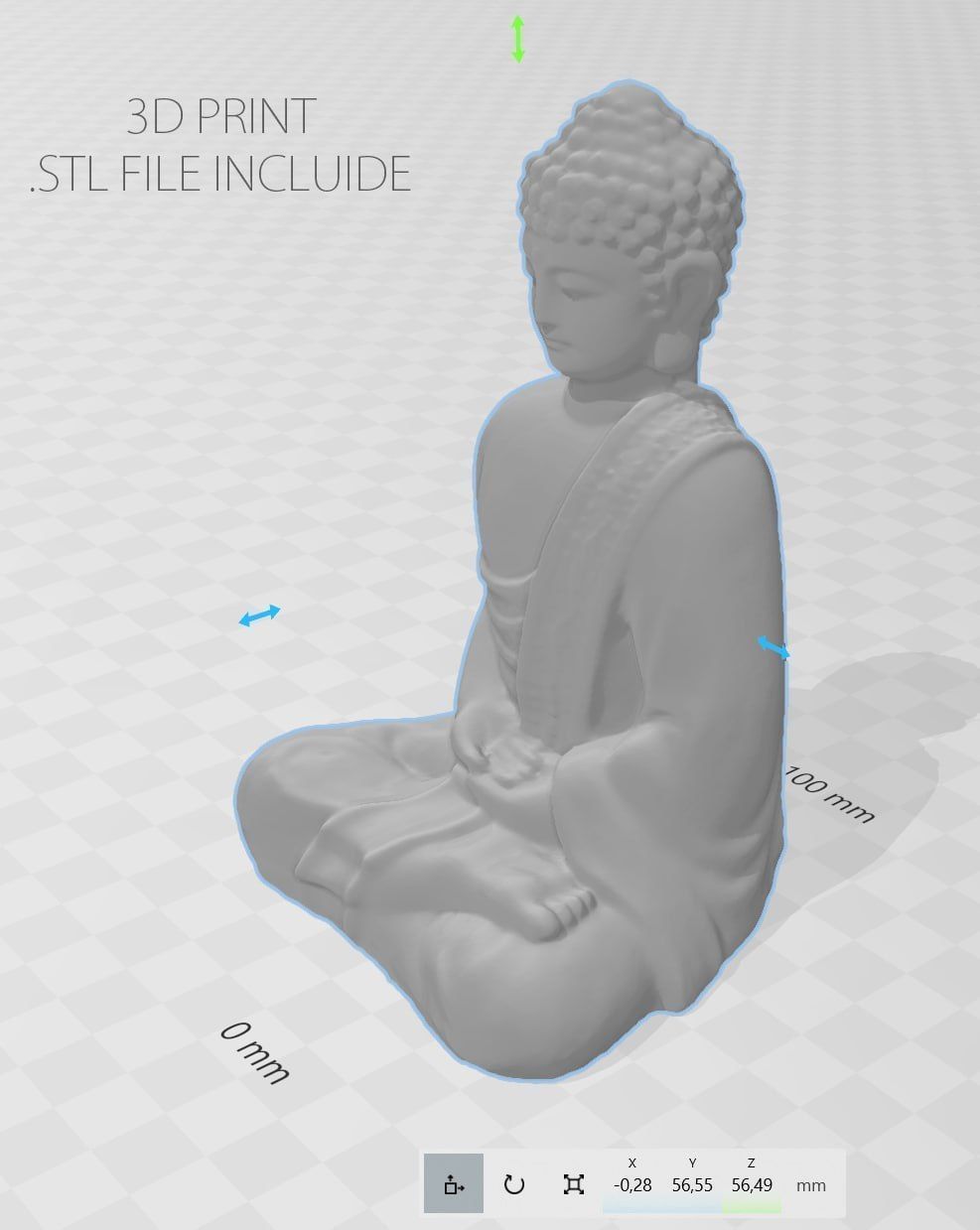 ANCIENT BUDDHA Low-poly 3D model_12