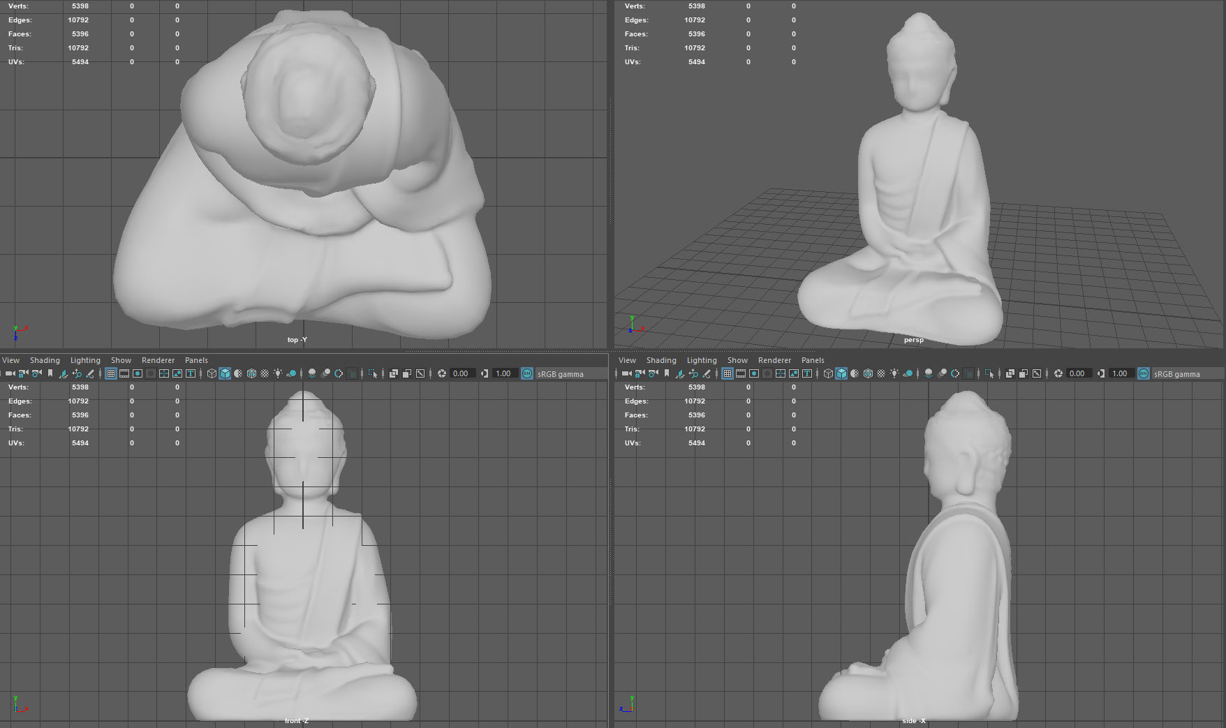 ANCIENT BUDDHA Low-poly 3D model_8