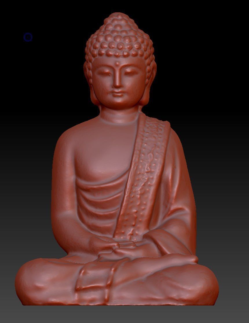 ANCIENT BUDDHA Low-poly 3D model_11