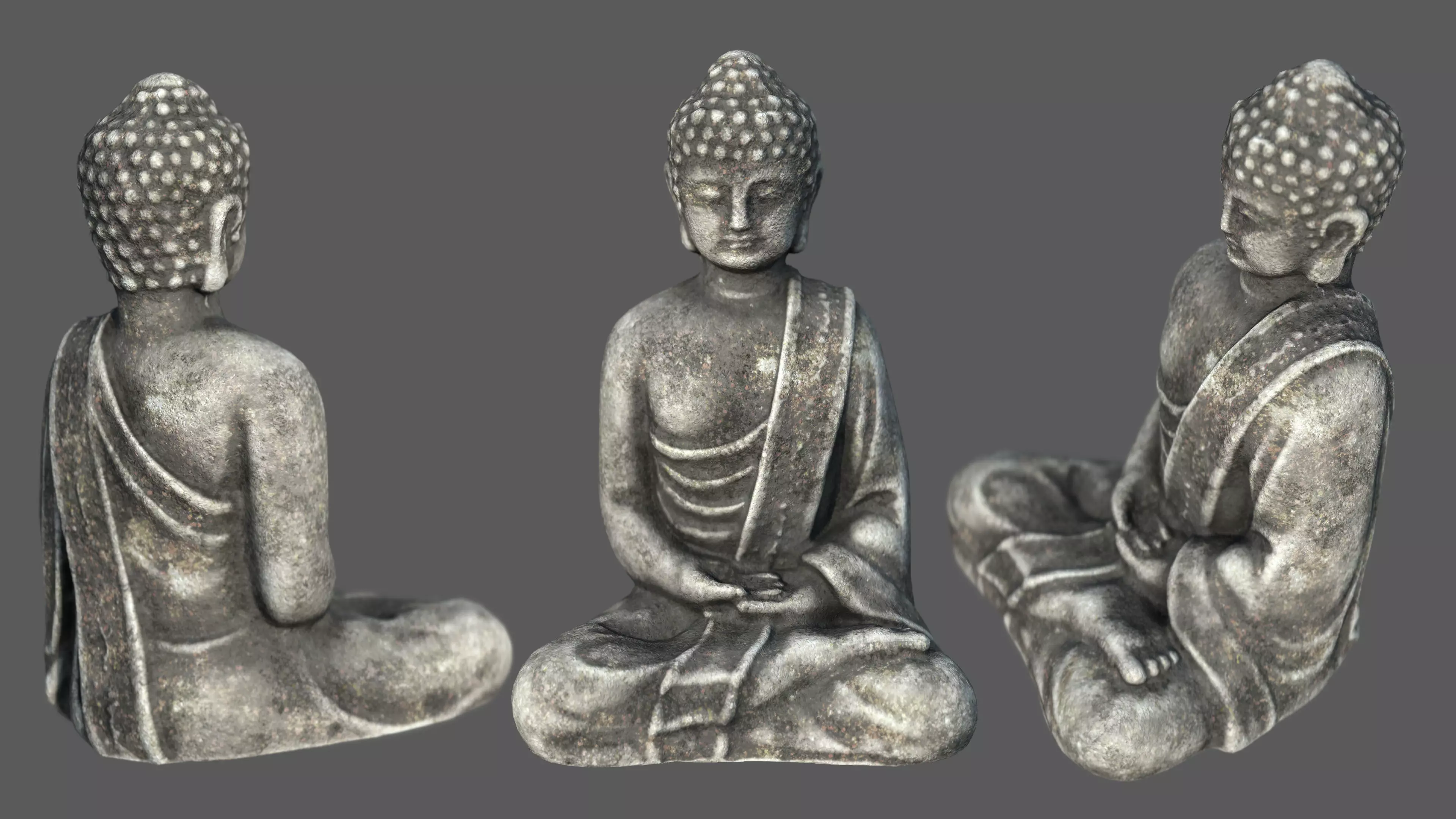ANCIENT BUDDHA Low-poly 3D model_0