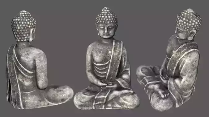 ANCIENT BUDDHA Low-poly 3D model