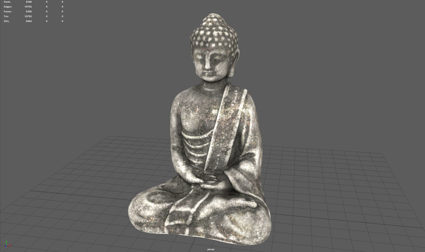 ANCIENT BUDDHA Low-poly 3D model_4