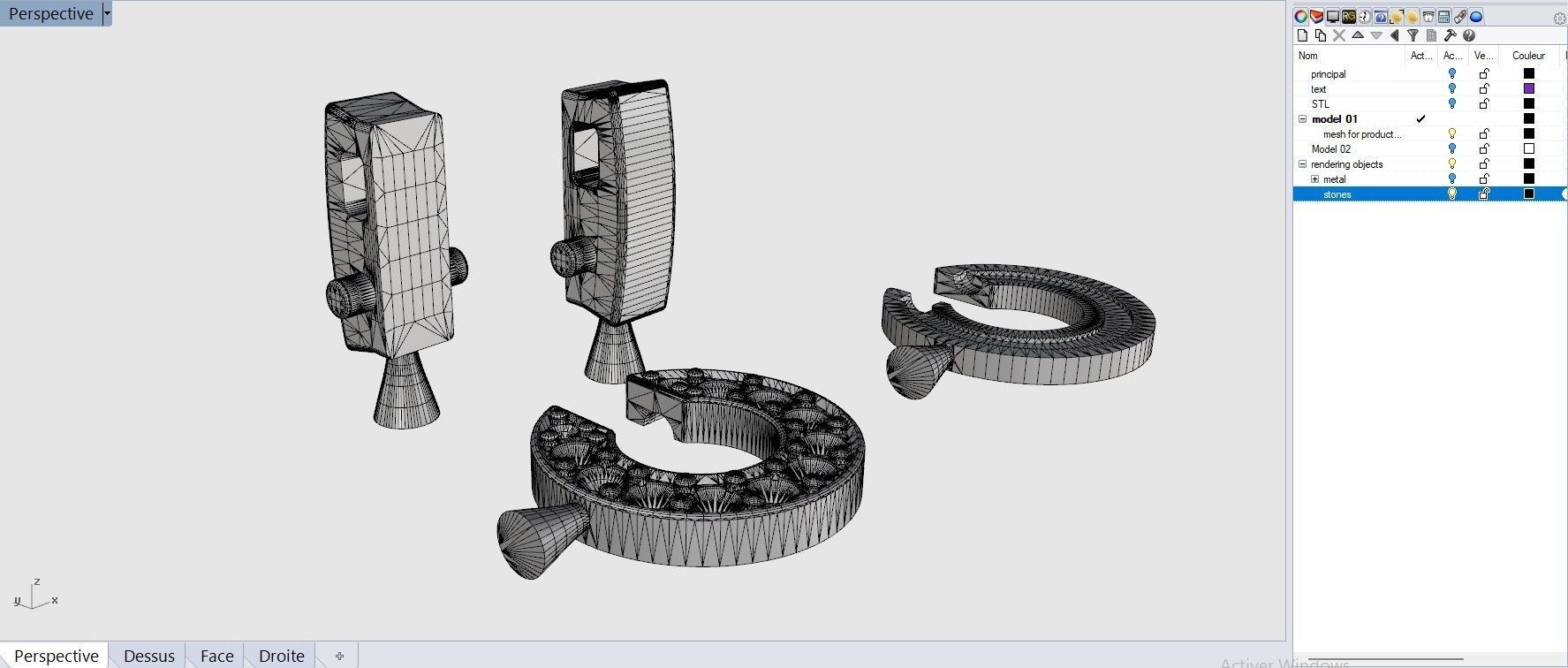  Pendant with enamel 2023-005  3D print model_5