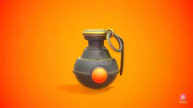 Stylized Grenade  Low-poly 3D model