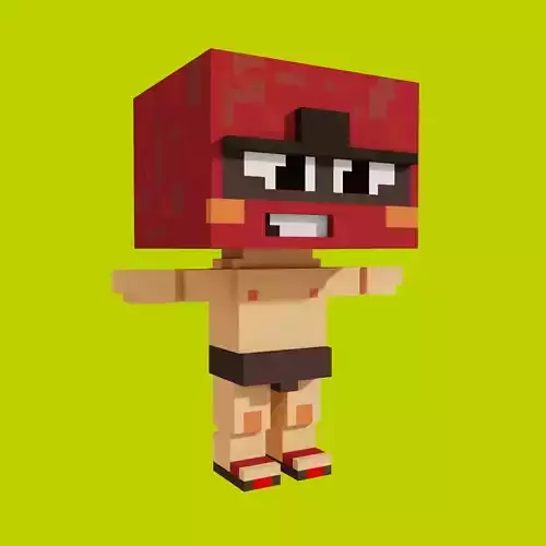 Deadpool minecraft character with head