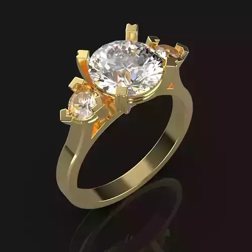 Ring with large diamonds