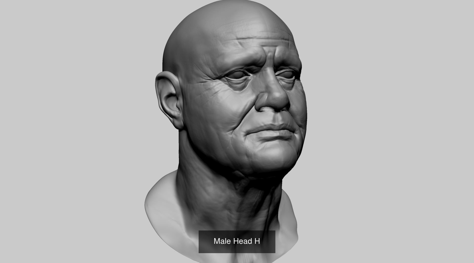Various Male Head and Body Models 3D Model Collection_17
