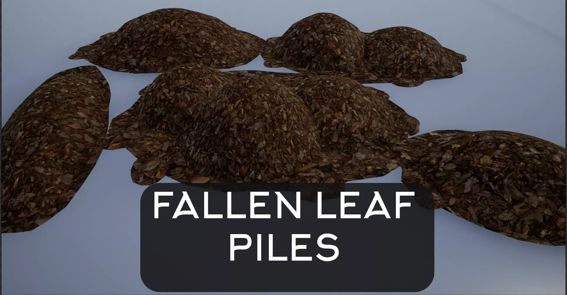 Fallen Leaf Piles and Stacks Low-poly 3D model