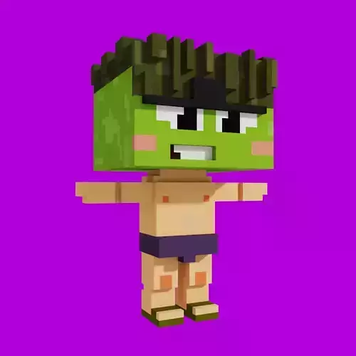 the Hulk minecraft character