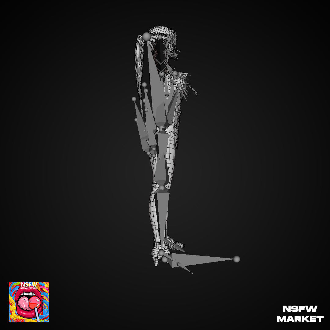 EXCLUSIVE EDITION RIGGED CHARACTER KOKORO - SECRET CLASS Low-poly 3D model_24