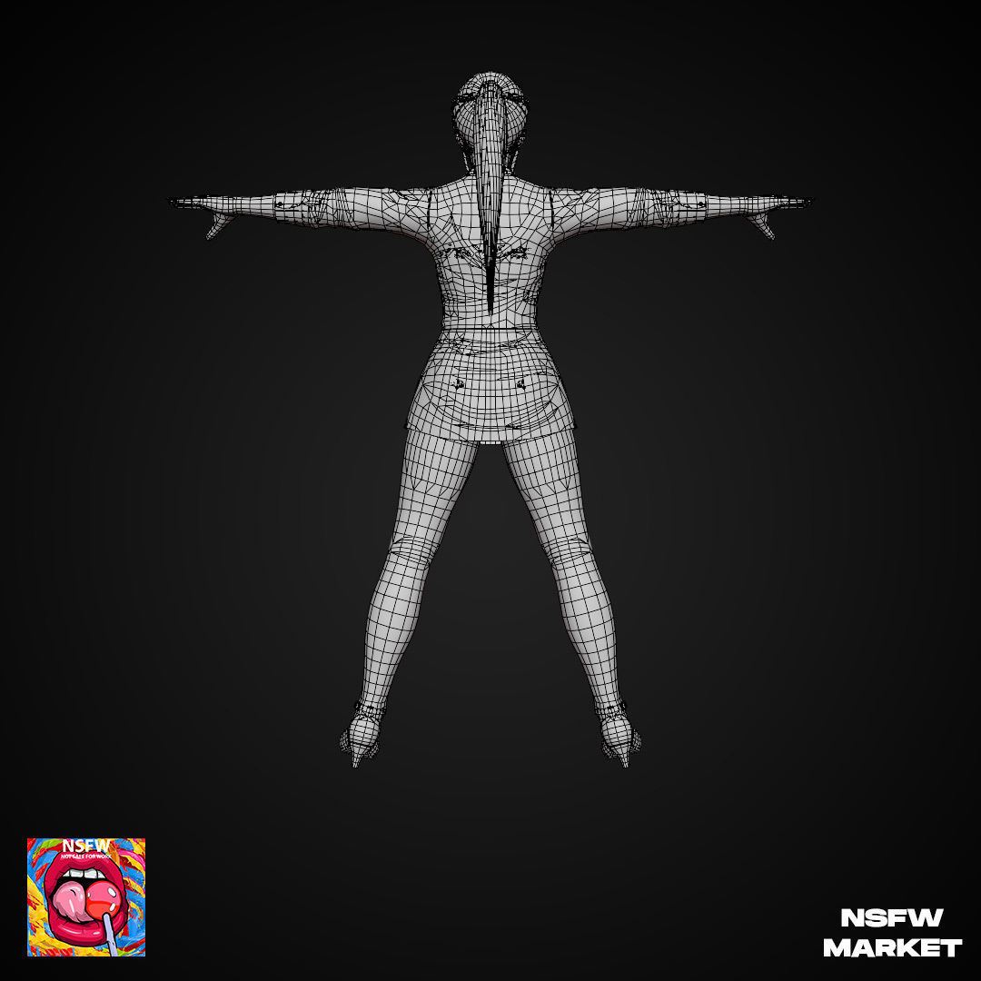EXCLUSIVE EDITION RIGGED CHARACTER KOKORO - SECRET CLASS Low-poly 3D model_22
