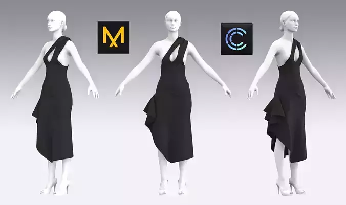 Dress Outfits MD CLO 3D ZPRJ ZPAC project files 3D model