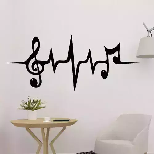 Music Notes 2D Wall Decor 3D print model