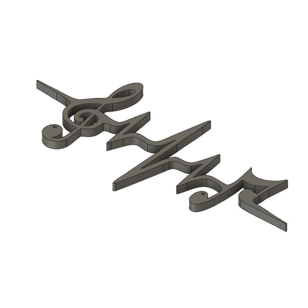 Music Notes 2D Wall Decor 3D print model_1