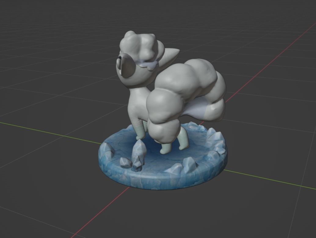 Alolan Vulpix and Ninetales pokemon 3D print model 3D print model_2