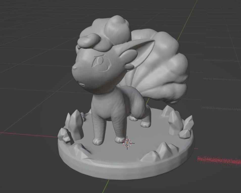 Alolan Vulpix and Ninetales pokemon 3D print model 3D print model_8