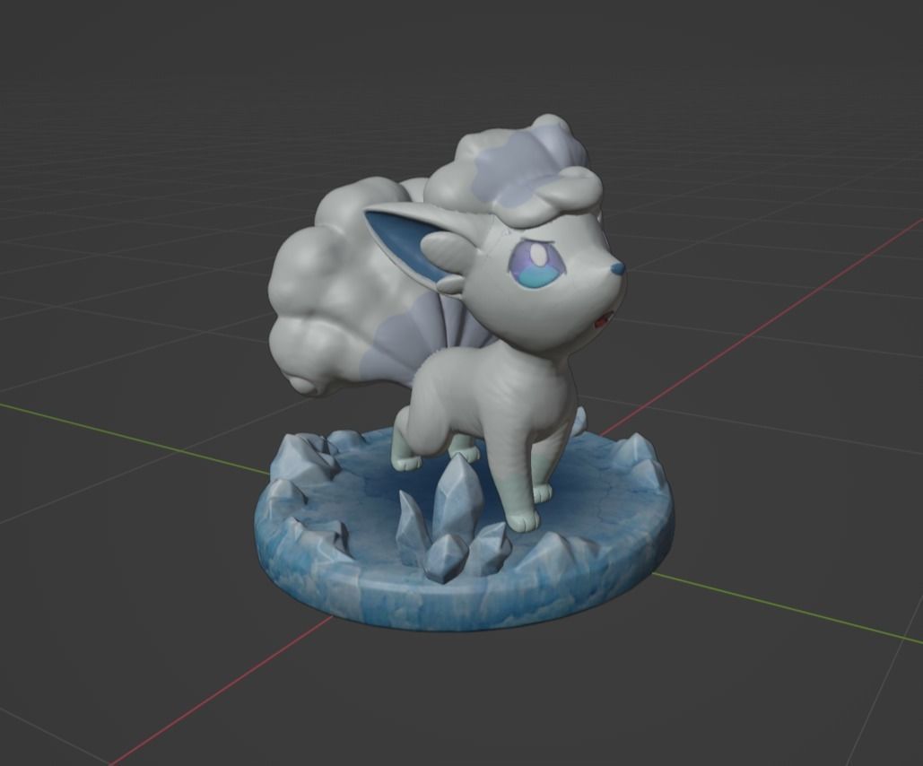 Alolan Vulpix and Ninetales pokemon 3D print model 3D print model_1